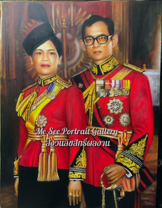 ภาพวาดสีน้ำมัน ร.9และพระพันปีหลวง