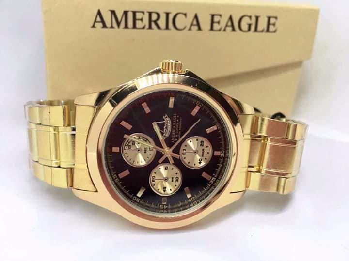 นาฬิกา AMERICA EAGLE สำหรับสุภาพบุรุษ สายสแตนเลส หน้าปัดทันสมัย 3.7 ซม. 2