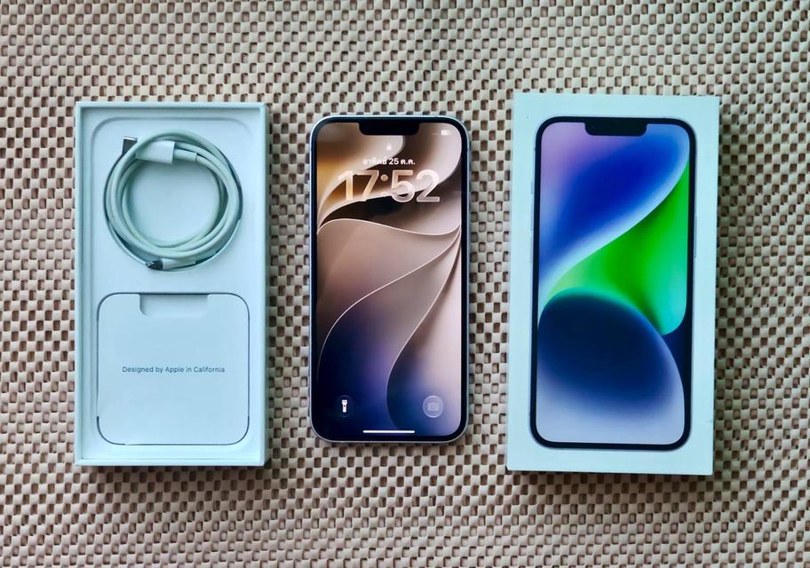 🔴 ขาย iPhone 14 / 128 GB ZP/A ( ศูนย์ไทย ) สีม่วง (Purple) แบตเตอรี่ 80% เครื่องแท้เดิม ๆ ไม่เคยแกะ ไม่เคยซ่อม สภาพสวย พร้อมใช้งาน 100%