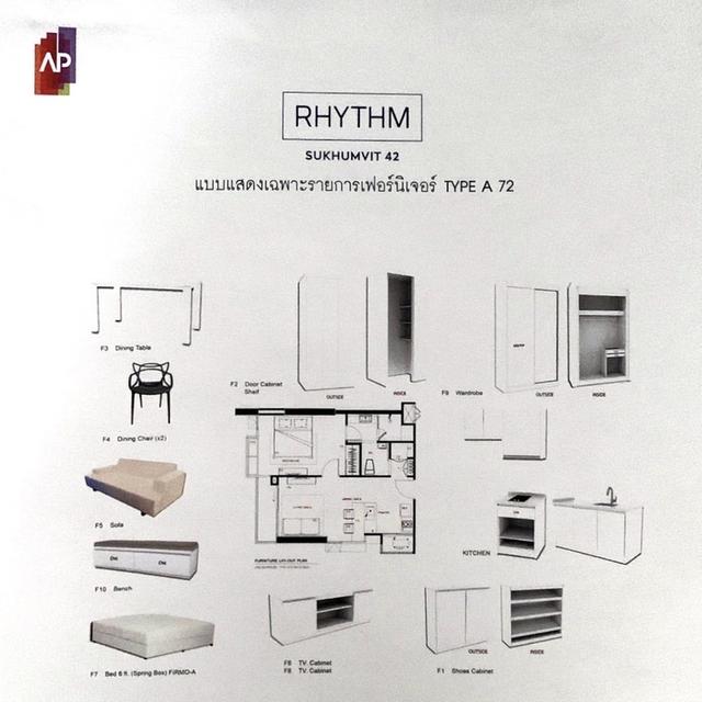 ให้เช่าคอนโดพร้อมอยู่❗️Rhythm Sukhumvit 42 18