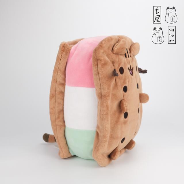 ตุ๊กตา แมวพุชชีน ไอติม 🐺 Neapolitan Ice Cream Sandwich ~ GUND ~ Pusheen the Cat ~ Standard 23 cm 🍨 รูปที่ 5