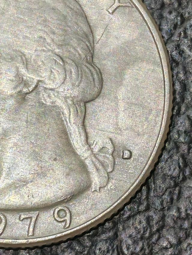 เหรียญ​สหรัฐ​อเมริกา​25เซนต์, ปี1979 error​coin​ รูปที่ 4