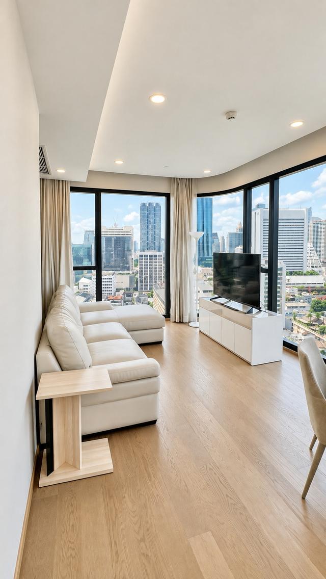ขาย 13.6 ล้าน หรือให้เช่า 55000 คอนโด Ashton Chula-Silom ชั้น 21 ขนาด 57 ตรม 2นอน 1น้ำ เฟอร์ครบ พร้อมอยู่ วิวเมือง ใกล้ MRT สามย่าน 180 เมตร 2