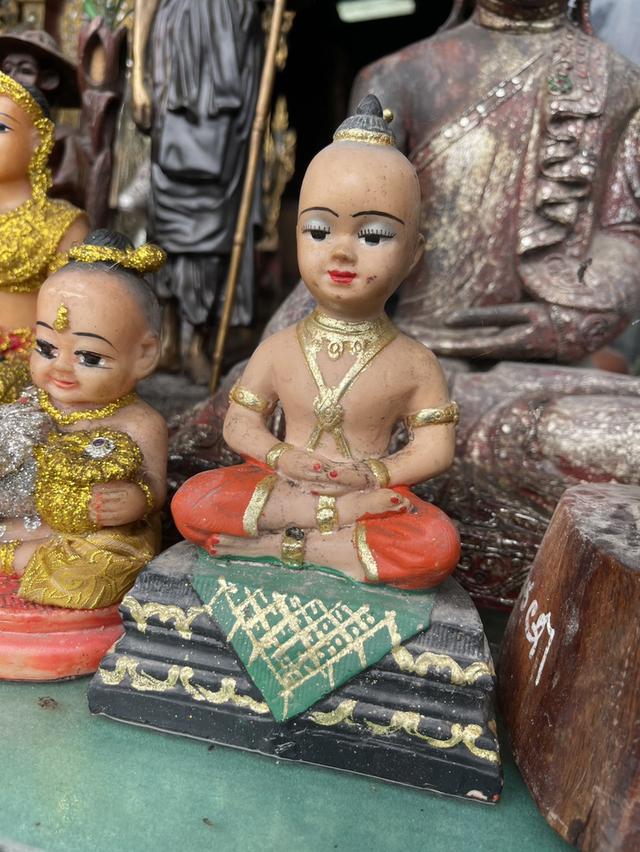 กุมารทองหลวงปู่หลิว วัดไร่แตงทอง กุมารทองขนาดบูชา พิมพ์เทพบุตร ชุดไทยโบราณ