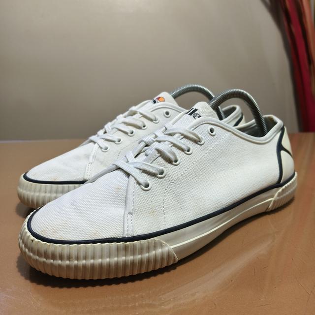 ellesseTropea text trainers white(Italcian Sportswear Brand)Size 42/27cmðĨPrice 490āļŋ āļĢāļđāļāļĒāđāļāļĒāļāļĩāđ 3