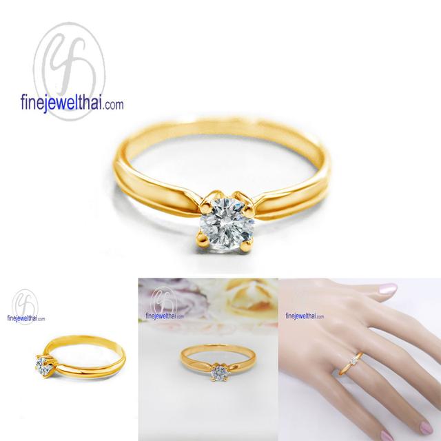 Finejewelthai-แหวนเพชร-แหวนแต่งงาน-แหวนเงินแท้-R1183cz