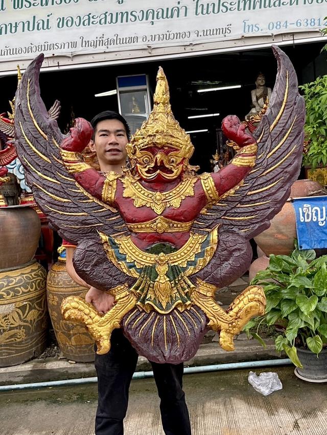 พญาครุฑองค์ใหญ่ ครุฑแขวนผนัง ขนาด1เมตร ครุฑสุบรรณ