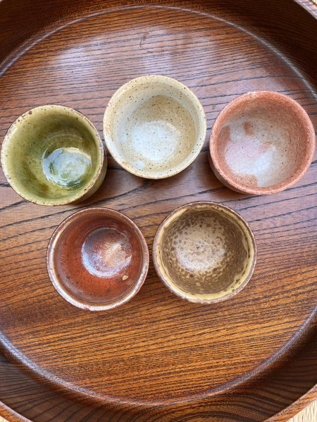 ชุดถ้วยชา/สาเก จำนวน 5 ใบ งานดินเผาทำมือ รูปที่ 3