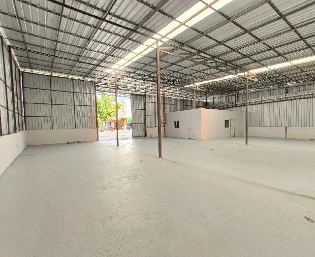 ตลาดสดมหาชัยเมืองใหม่ ถ.เลียบคลอง โกดัง พร้อมออฟฟิศ 1 ชั้น 880 ตร.ม. กศน..ตำบลสามโก้ 1.7 กม. 1 นอน 1 น้ำ