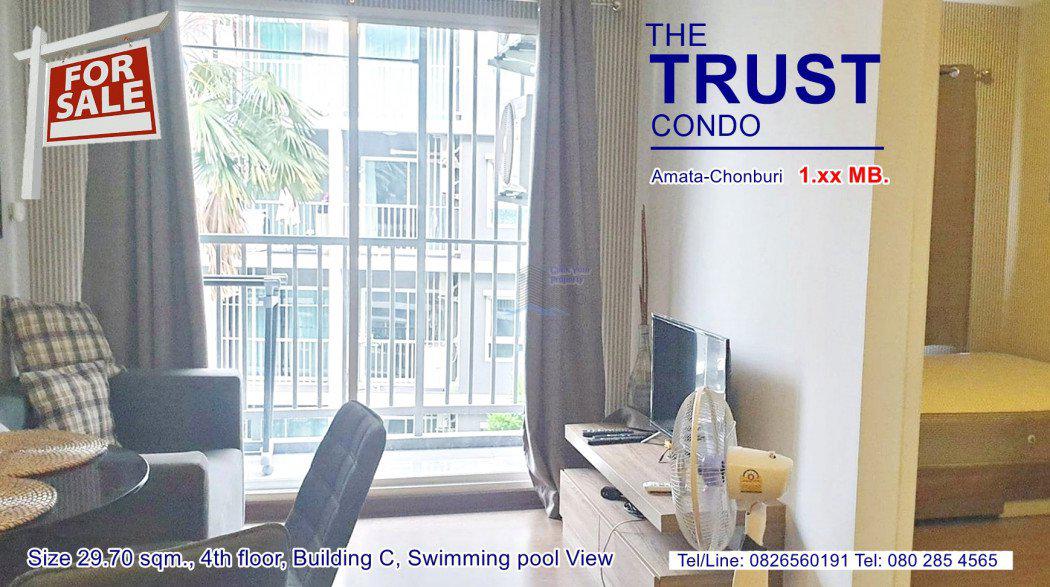 รูป ขาย คอนโด วิวสระว่ายน้ำ THE TRUST CONDO อมตะ-ชลบุรี 29.70 ตรม. ขายพร้อมผู้เช่า