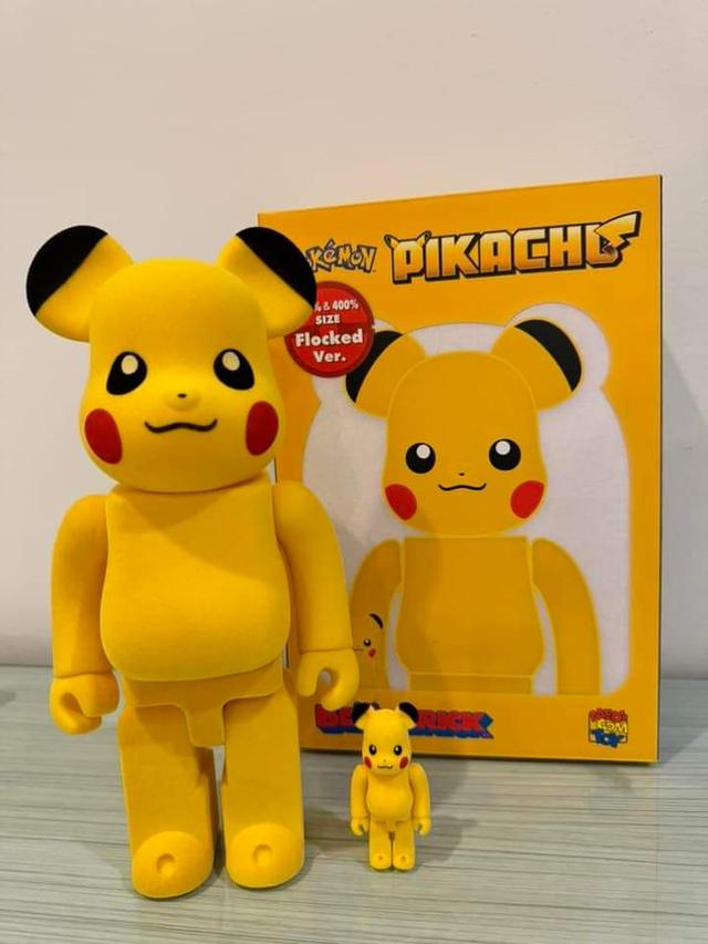 ปล่อย Bearbrick Pikachu Flocked 1