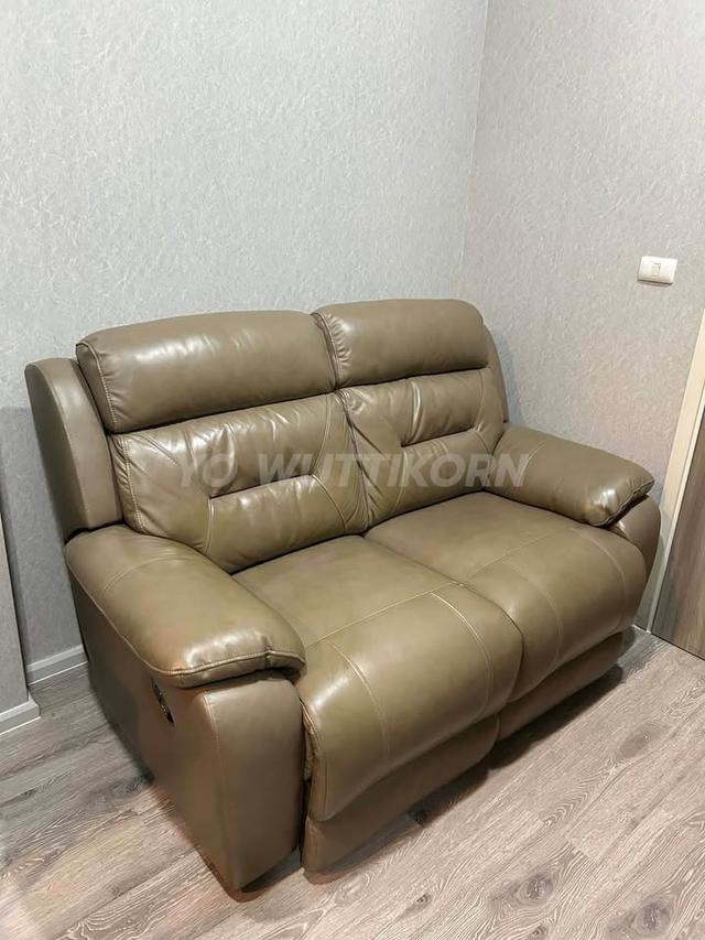 โซฟา Recliner หนังแท้บราซิล Jas Sofa รุ่น Season - สภาพ 90%