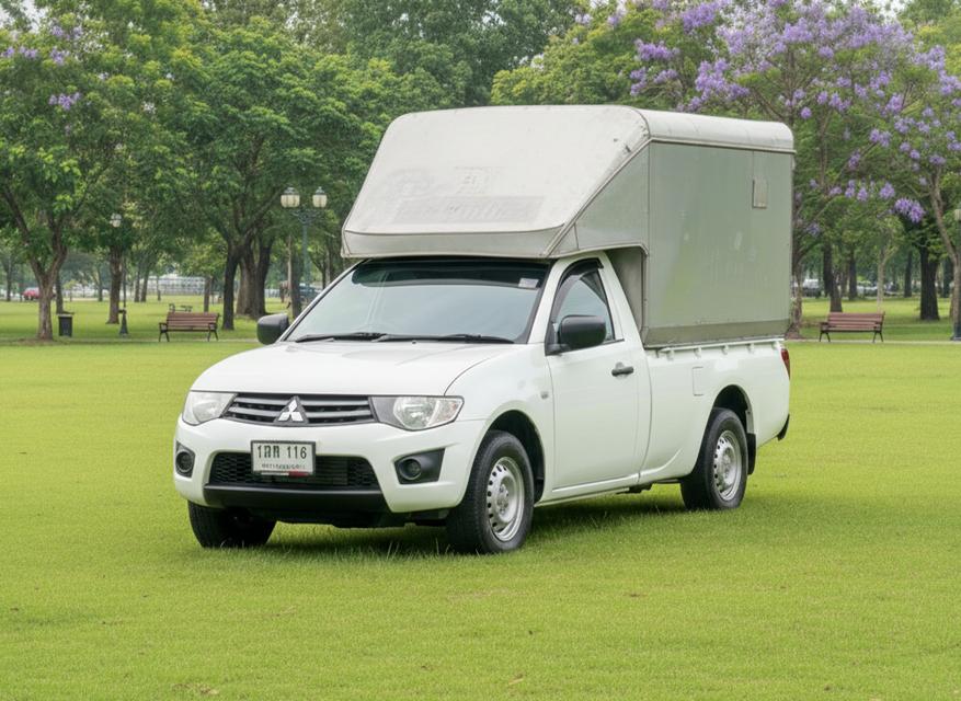 🔥กระบะหัวเดียวพร้อมตู้ทึบ พร้อมใช้ ขายถูกมาก Mitsubishi Triton Single Cab 2.4 CNG MT ปี 2014 พร้อมตู้ทึบ