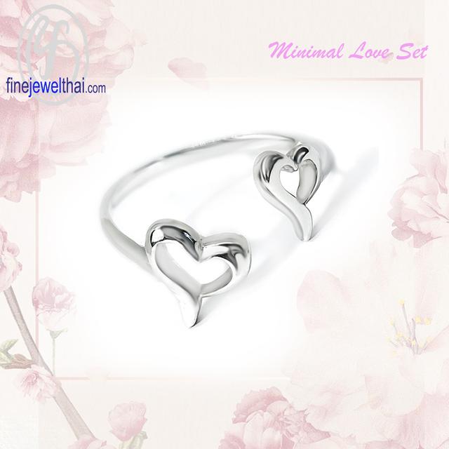 Finejewelthai แหวนหัวใจ-แหวนเงินแท้-แหวนเกลี้ยง-R144000