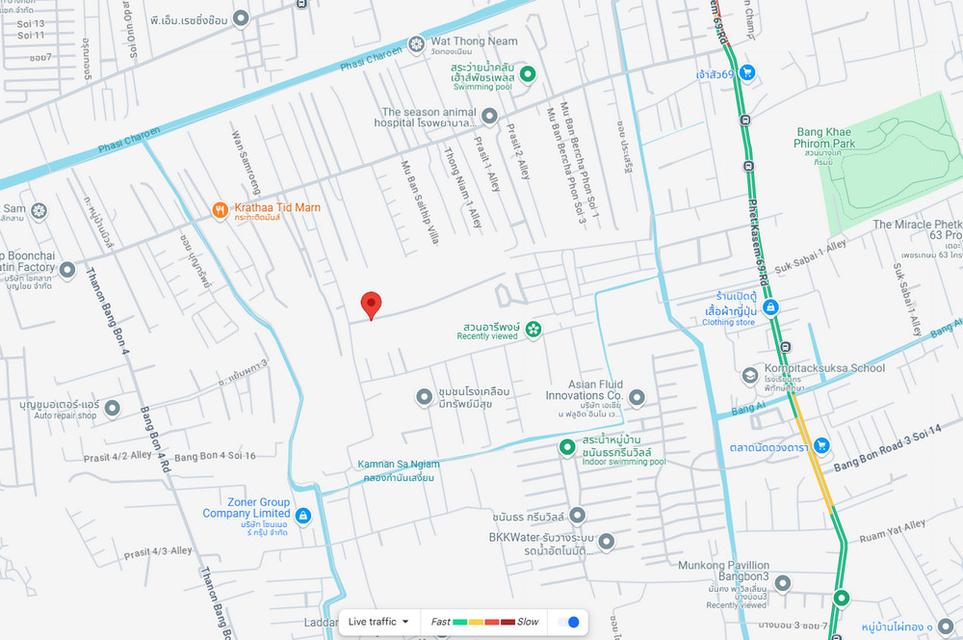 ขายที่ดิน 14-1-52 ไร่ ซอยเพชรเกษม 69 บางบอน 3 ถนนเลียบคลองภาษีเจริญฝั่งใต้ ซอย 3 เขตหนองแขม 3