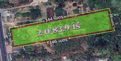 ที่ดินเปล่า ถมแล้ว 2-0-83.9 ไร่ ติดถนนใหญ่ ปากพูน นครศรีธรรมราช แปลงสวย 1