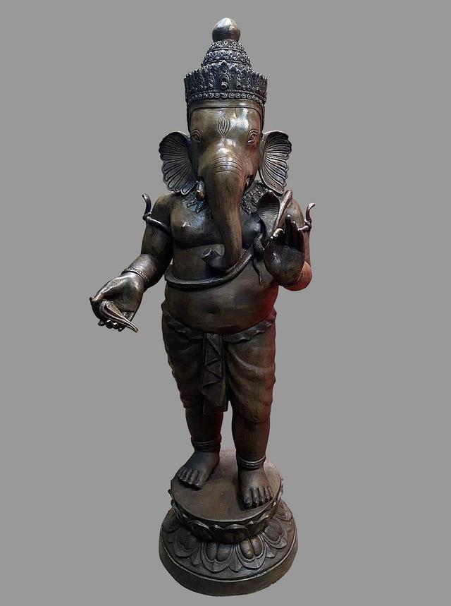 พระพิฆเนศองค์ใหญ่ สูง140ซม พระพิฆเนศทองเหลือง ปางประธานพร