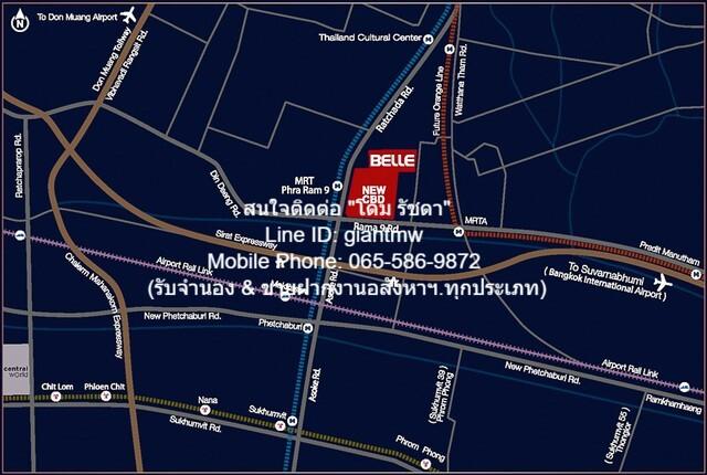 ห้องชุด เบ็ล อเวนิว รัชดา - พระราม 9 Belle Avenue Ratchada - Rama 9 ขนาดเท่ากับ 68 Square Meter 40000 บาท. ใกล้กับ MRT พ 2