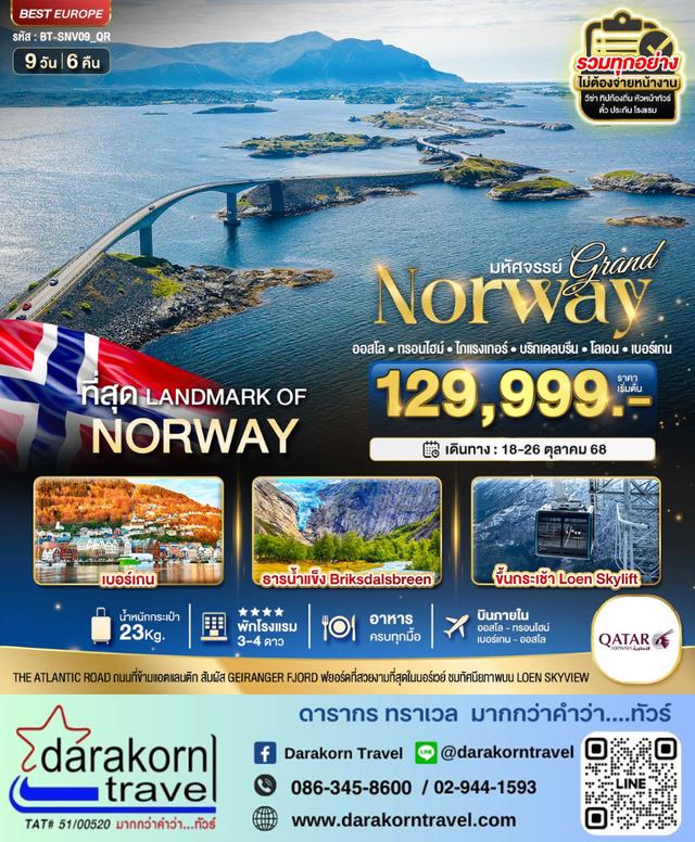 ทัวร์นอร์เวย์ – มหัศจรรย์…แกรนด์นอร์เวย์ 