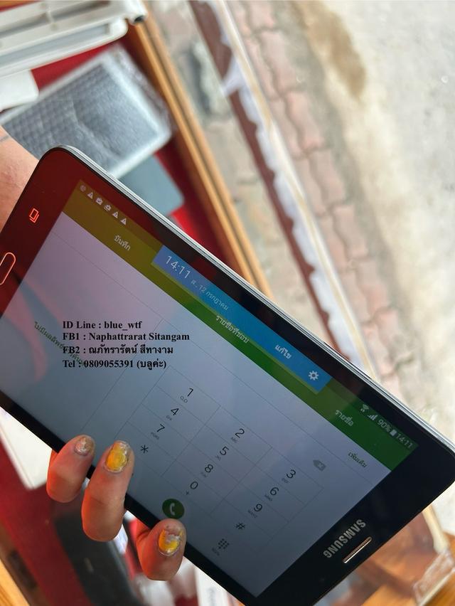 Samsung TabA(6) จอ7นิ้ว ใส่ซิมโทรได้ ใช้งานปกติ สภาพสวย 6