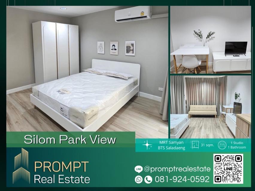 PROMPT *Rent* Silom Park View - 38 sqm - #MRTSamyan #BTSSaladaeng #ChulalongkornUniversity 1