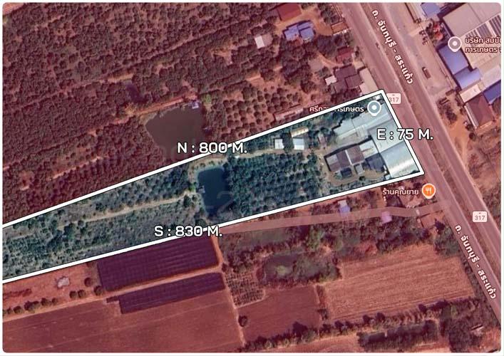 L-154 : ที่ดินพร้อมสิ่งปลูกสร้าง 24-1-42 ไร่ ถ.จันทบุรี-สระแก้ว (ทล.317) วังน้ำเย็น สระแก้ว 6