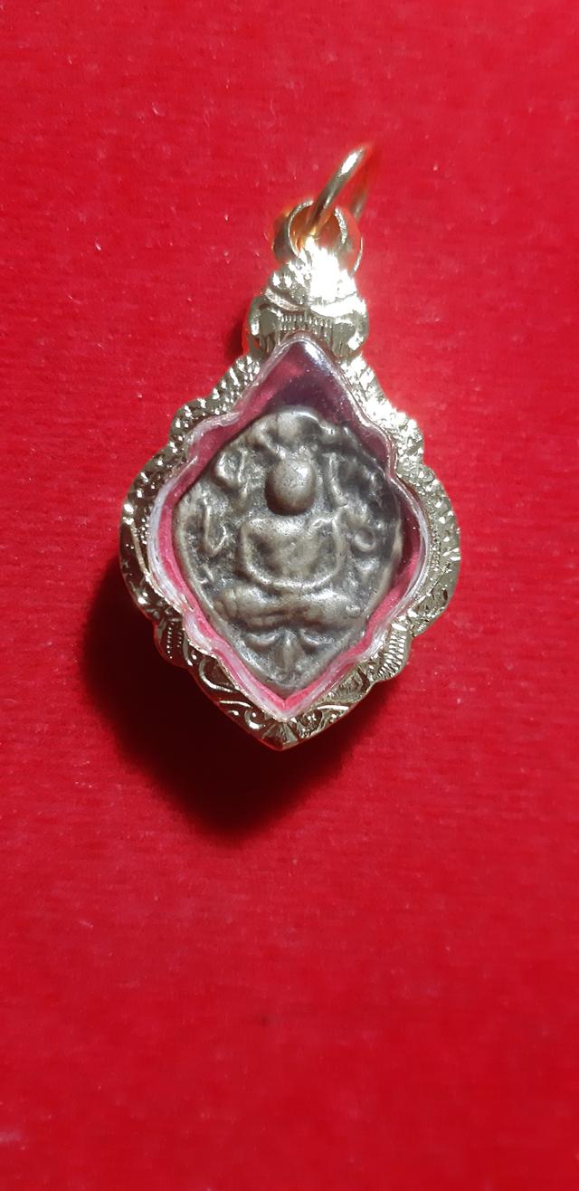 หลวงพ่อเงินพิมพ์รูปหัวใจ(จอบเล็ก) เนื้อโลหะผสม ปี2450-2460 แท้และทันยุค