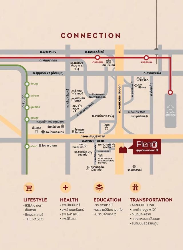 P306 ให้เช่า ทาวน์โฮม 2 ชั้น พลีโน่ สุขุมวิท-บางนา 3  Pleno Sukhumvit-Bangna 3 ติด IKEA หน้าสุดโครงการวิวหน้าสวน ตกแต่งพร้อมอยู่ 20