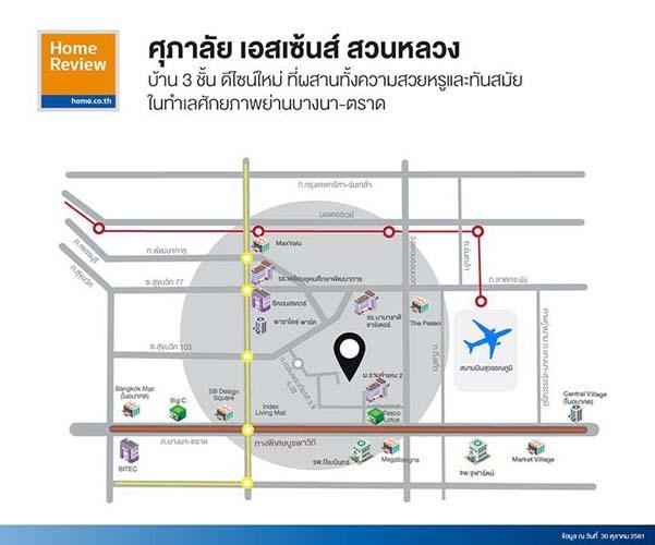 H-110 : บ้าน 3 ชั้น 68.4 ตร.วา ศุภาลัย เอสเซ้นส์ สวนหลวง ราคาพิเศษ 15