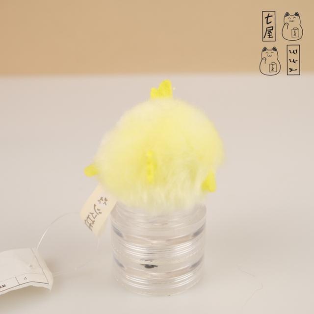 ตุ๊กตา ต้าวฟู。ฟุกุ ฟุกุ・เจี๊ยบเหลือง ขนฟู 🐥 Lemon Yellow Tiny Plush 4.5 cm ✅ AMUSE・อมูส・Fuku-Fuku Shimaenaga・Colourful Chick Fuwapuwan ❄️✨ รูปที่ 3