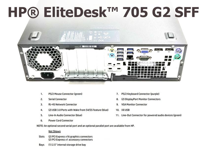คอมพิวเตอร์เดสก์ท็อป HP® EliteDesk™ 705 G2 SFF With Upgraded-Parts เฉพาะตัวเครื่อง (ไม่รวมจอภาพ) ราคาขาย 2,590 บาท รวมค่าส่งแบบEMSทั่วไทย 8