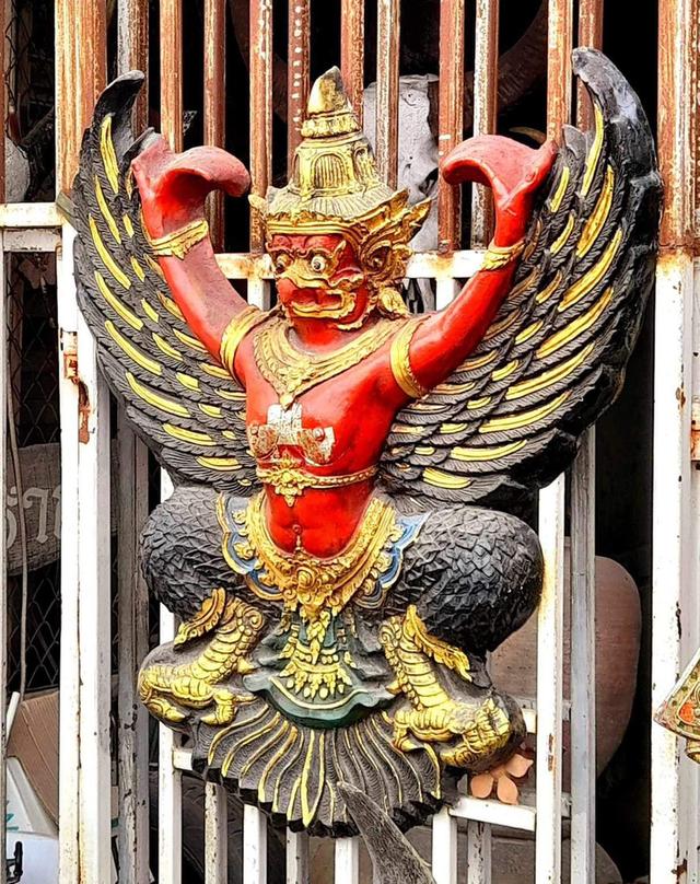 ครุฑศาลเก่า ครุฑหน้าดุ ขนาด80ซม พญาครุฑหน้าศาล 3