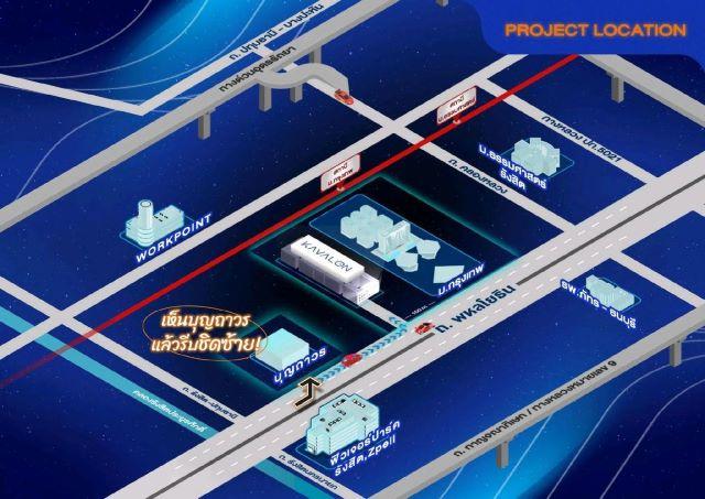 CM04428 ขายดาวน์ คอนโด เควาลอน KAVALON ชิดรั้ว ม.กรุงเทพ ถนนพหลโยธิน 10