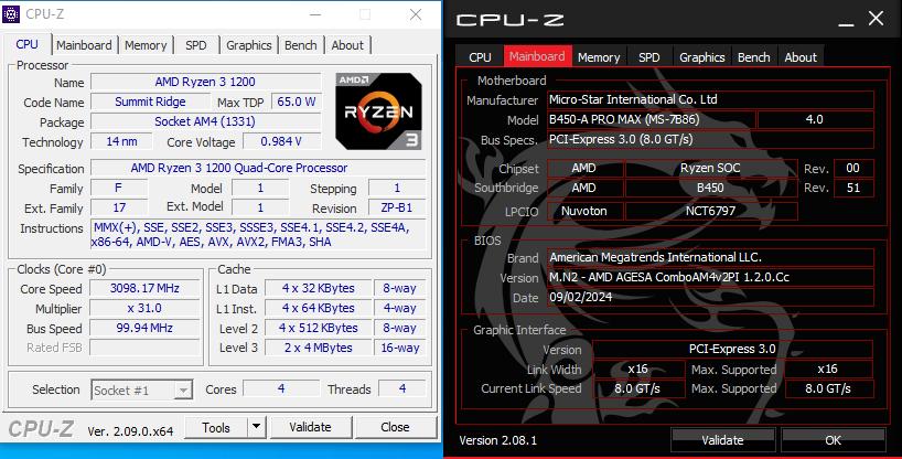 ซีพียู CPU มือสอง AMD RYZEN 3 1200 รวมส่ง 8