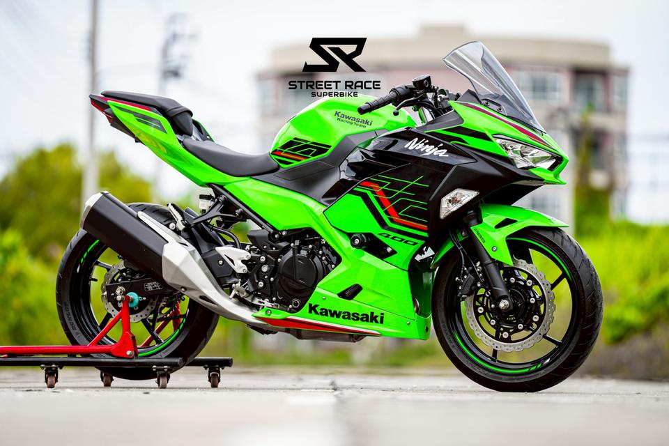 2024 Kawasaki Ninja 400 KRT ปี 2024 สีเขียวดำ 🏍️ สวย เดิมแท้ ไมล์น้อย พร้อมขี่! ✅ ไมล์เพียง 7,xxx กม. เท่านั้น จะออกมือ1 ดูคันนี้ก่อน!!