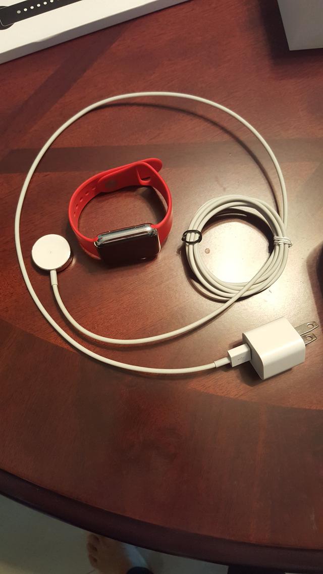 ขาย Apple Watch   42 mm SS Red Sport  พร้อมสาย Model  A1554 5