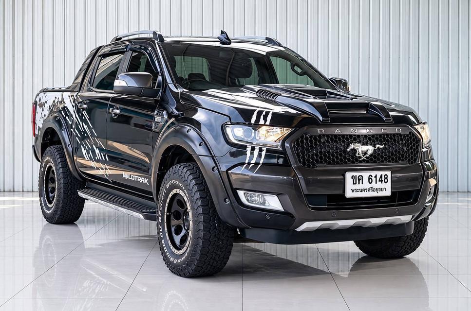 FORD RANGER, 3.2 WILDTRAK 4WD ปี 2018 สีดำ โฉม DOUBLE CAB
