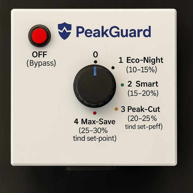 รับติดตั้งระบบประหยัดไฟ อุปกรณ์ประหยัดไฟ ลดค่าไฟ ด้วย PeakGuard โดย ช่างBon