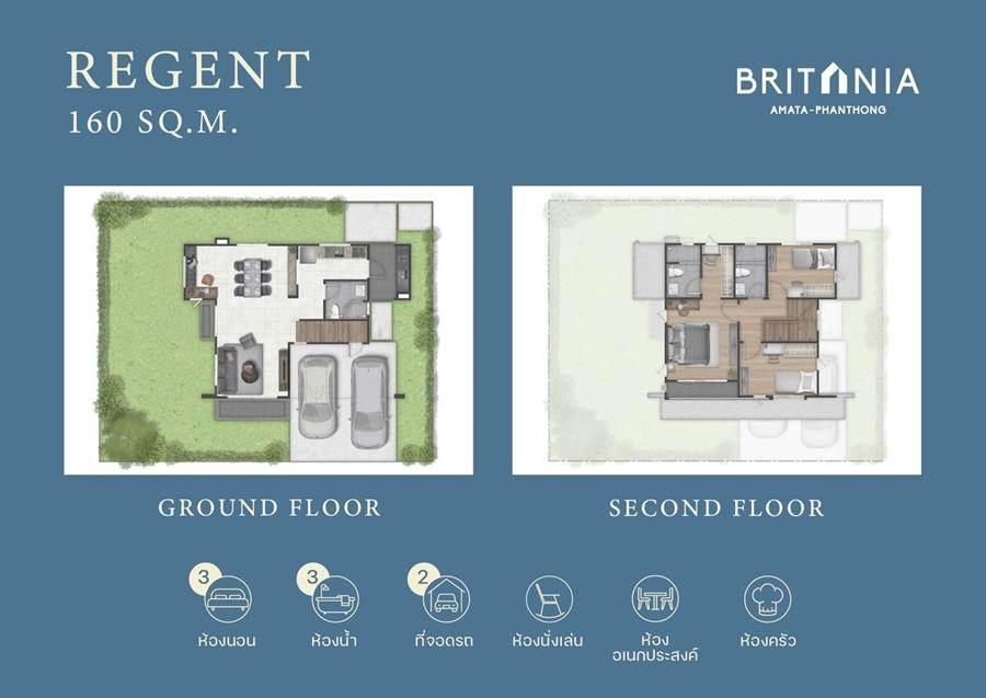 Regent 160 Sqm. บ้านเดี่ยว 2 ชั้น ขนาด 3 ห้องนอน 3 ห้องน้ำ 2 ที่จอดรถ 11