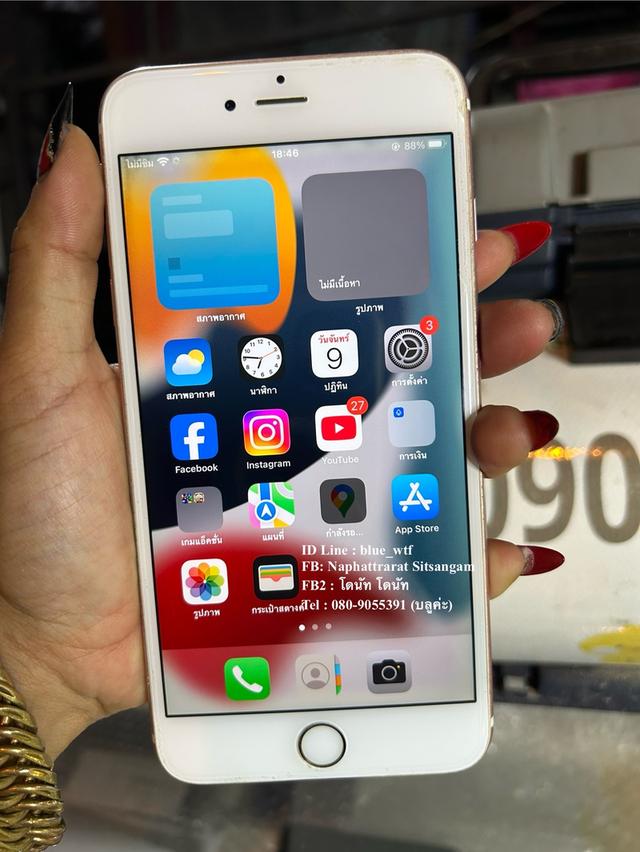 IPhone6s Plus ใช้งานปกติ ได้ทุกซิม แบตดี เครื่องเดิมๆ สภาพสวยตามรูป