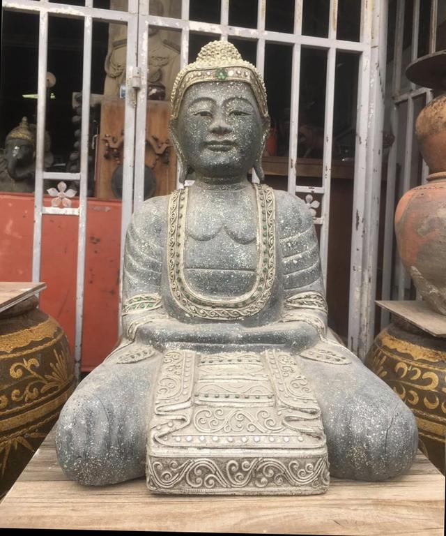 พระพุทธรูปไม้แกะสลัก พระไม้ มัณฑะเลย์ ศิลปะล้านนา ปางสมาธิ หน้าตัก15นิ้ว