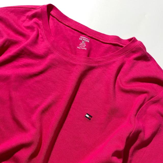 💥 [T 0 M M ¥   H ; L F : G € R ] mini logo tee shirt pink รูปที่ 3