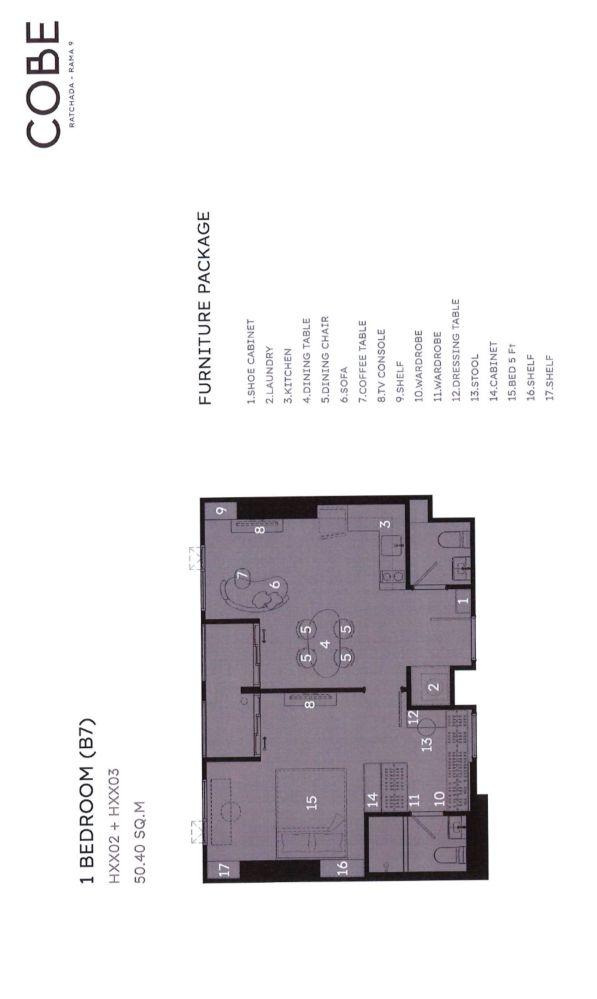 ขายดาวน์คอนโด COBE รัชดา พระราม 9 ชั้น 20 Fully Furnished พร้อมเข้าอยู่ปี 69 ทำเลดี ใกล้ MRT ศูนย์วัฒนธรรม  11