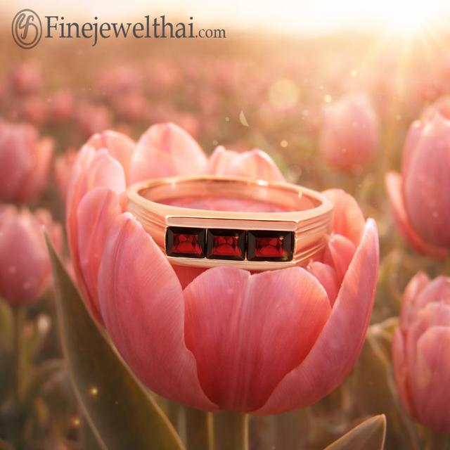 Finejewelthai แหวนพลอยแท้ แหวนโกเมน R1118