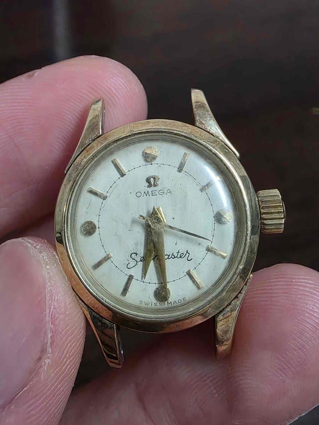 A.นาฬิกา OMEGA SEAMASTER ทองแปะ สวยรุ่นเก่า ผู้หญิง หายาก เดิมๆ ขายตามสภาพ พร้อมส่ง