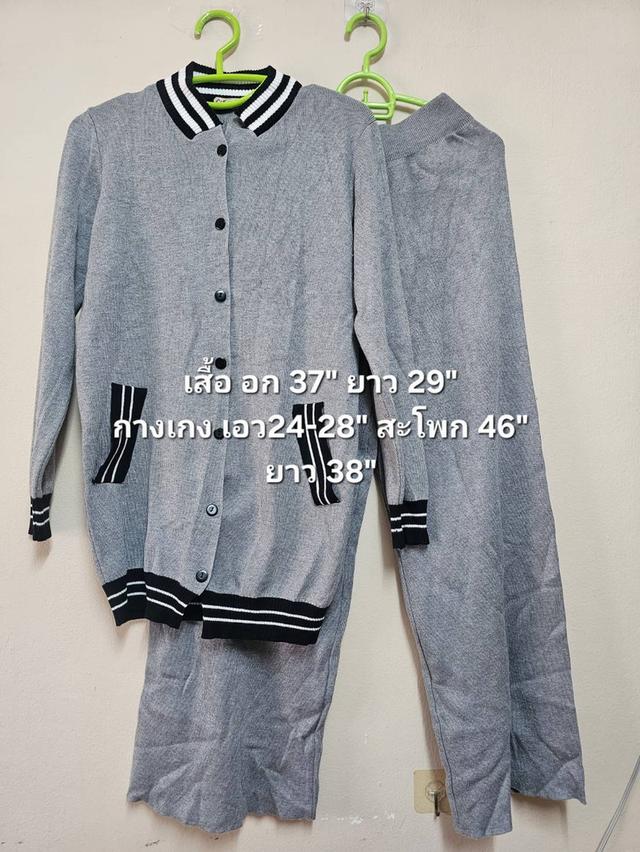 เสื้อผ้าแฟชั่น ชุดเซ็ทกันหนาว/เดรส ผ้าคาร์ดิแกนยืดตามสรีระ ไซส์ในภาพ ส่งต่อสภาพดี ไม่มีตำหนิ (ซื้อป้ายทุกชุด) รูปที่ 15