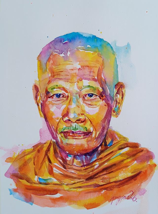 ภาพวาดพระเกจิ บุคคลสำคัญ บูชาและประดับตกแต่ง รูปที่ 2