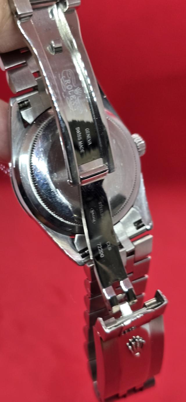 ROLEX datejust AUTOMATIC งานประกอบ หน้าแท้ ขอบแท้ทองคำขาวเม็ดทองคำขาว เครื่อง eta swiss สายงายเดรด ขาย25000 รูปที่ 9