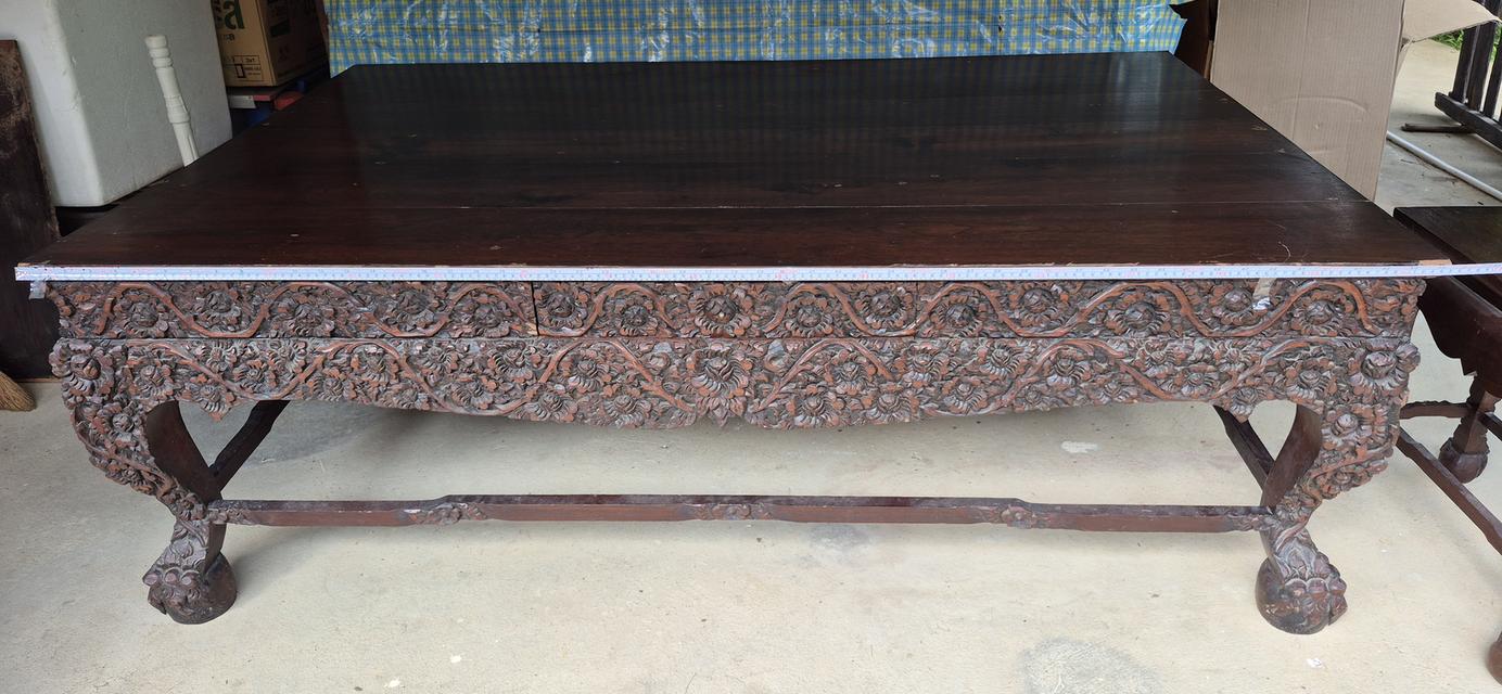 โต๊ะหมู่บูขา หมู่9 ไม้สักแกะสลัก