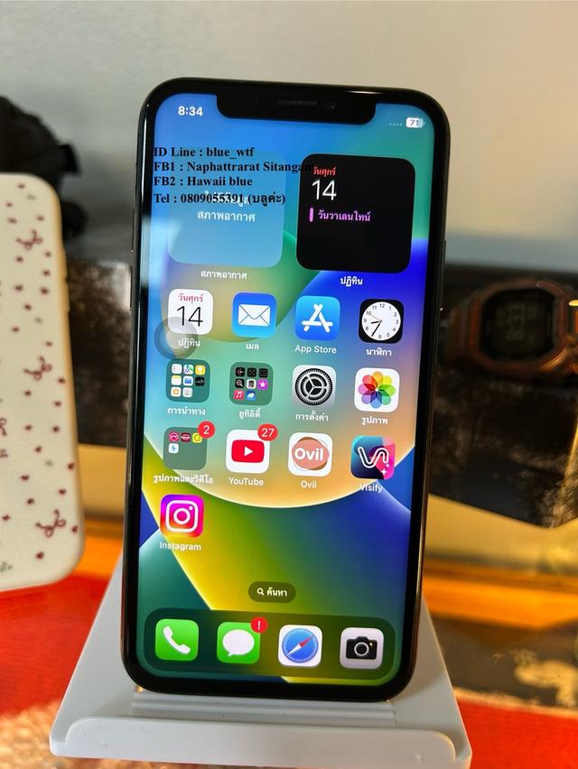 IPhone X 256GB TH เครื่องไทย เบต้าแบต99% สแกนFace IDได้ ใช้งานปกติ ได้ทุกซิม สภาพสวย